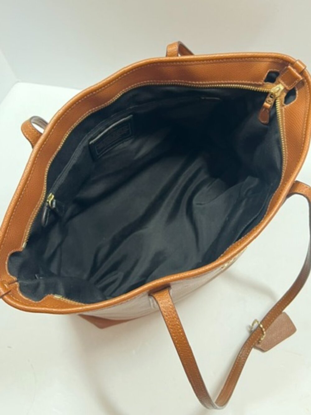 Coach Pebbled Leather City Zip Tote Bag Brown w/COA EUC - Picture 8 of 12